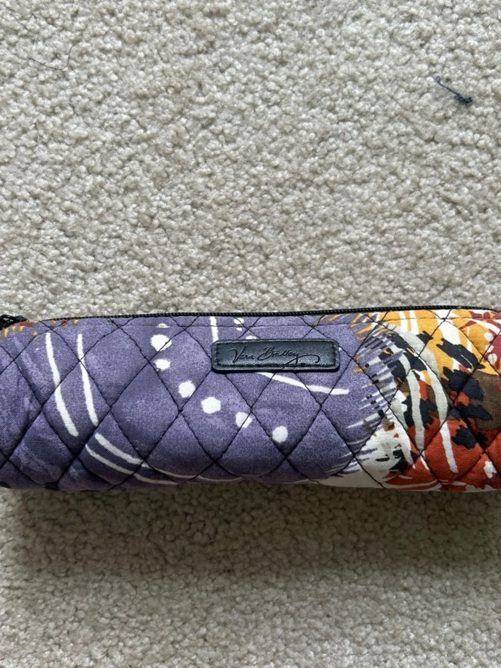 Vera Bradley Purple Quilted Floral Cosmetic Case
